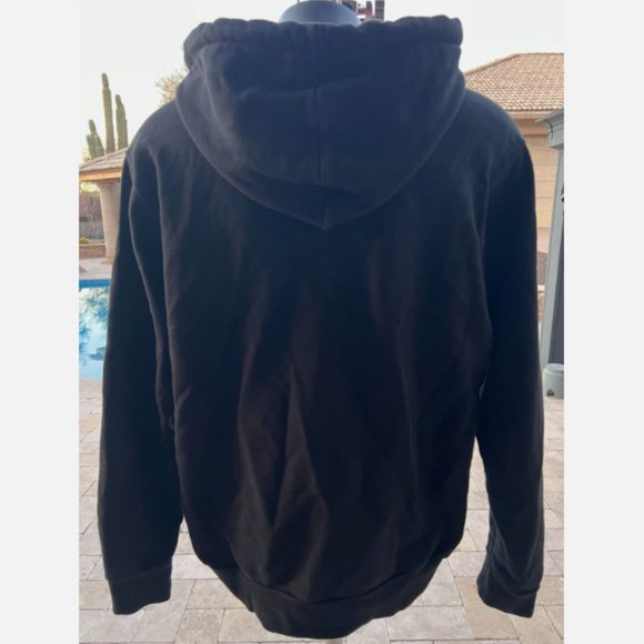 Palm Angels Unisex Pink Bel-Air Sprayed Logo Hoodie in Black sz M - Picture 6 of 9